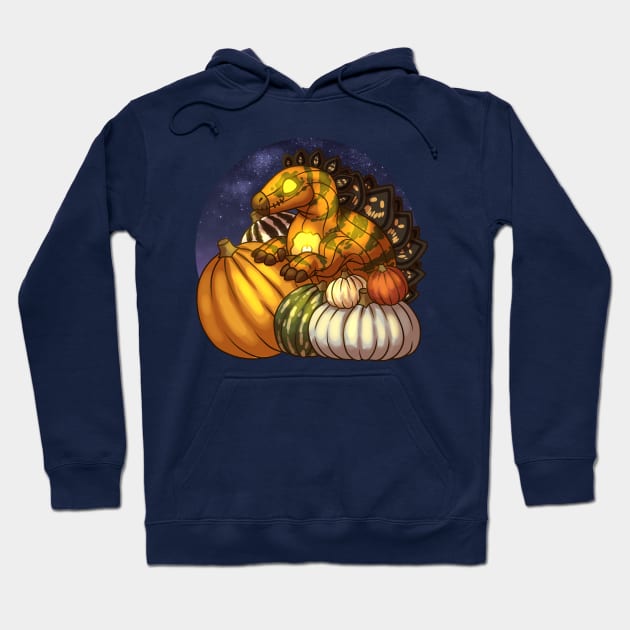 Stegosaurus Hoard of Gourd Hoodie by cometkins